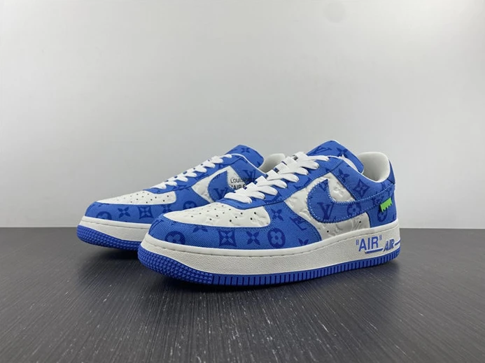LV Nike Air Force 1 Low By Virgil Abloh White Royal SmartChoice 2418