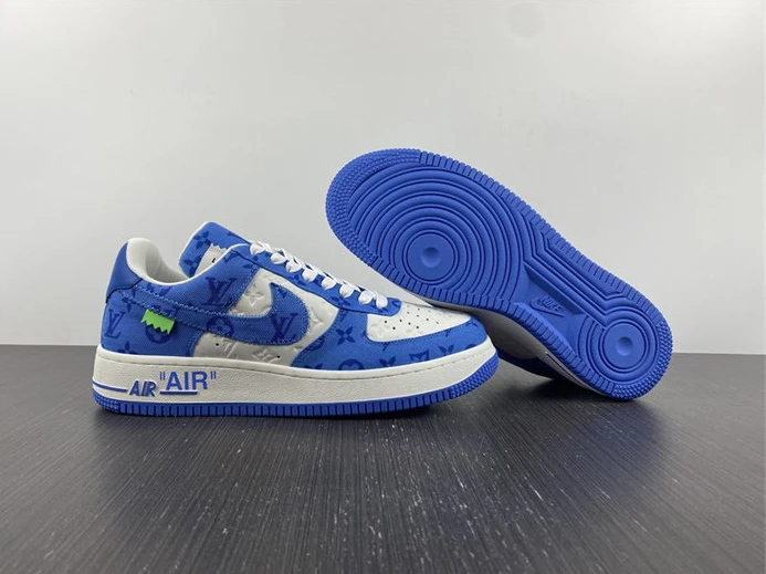 LV Nike Air Force 1 Low By Virgil Abloh White Royal SmartChoice 2418