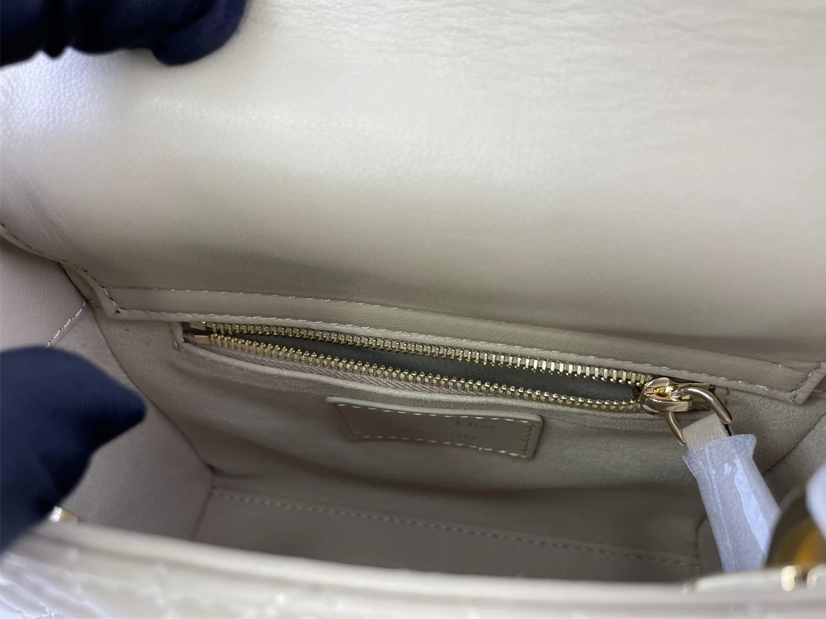 Lady Dior Micro Tan color bag, (17 x 15 x 7cm) lights makes it looks darker Affordable 217