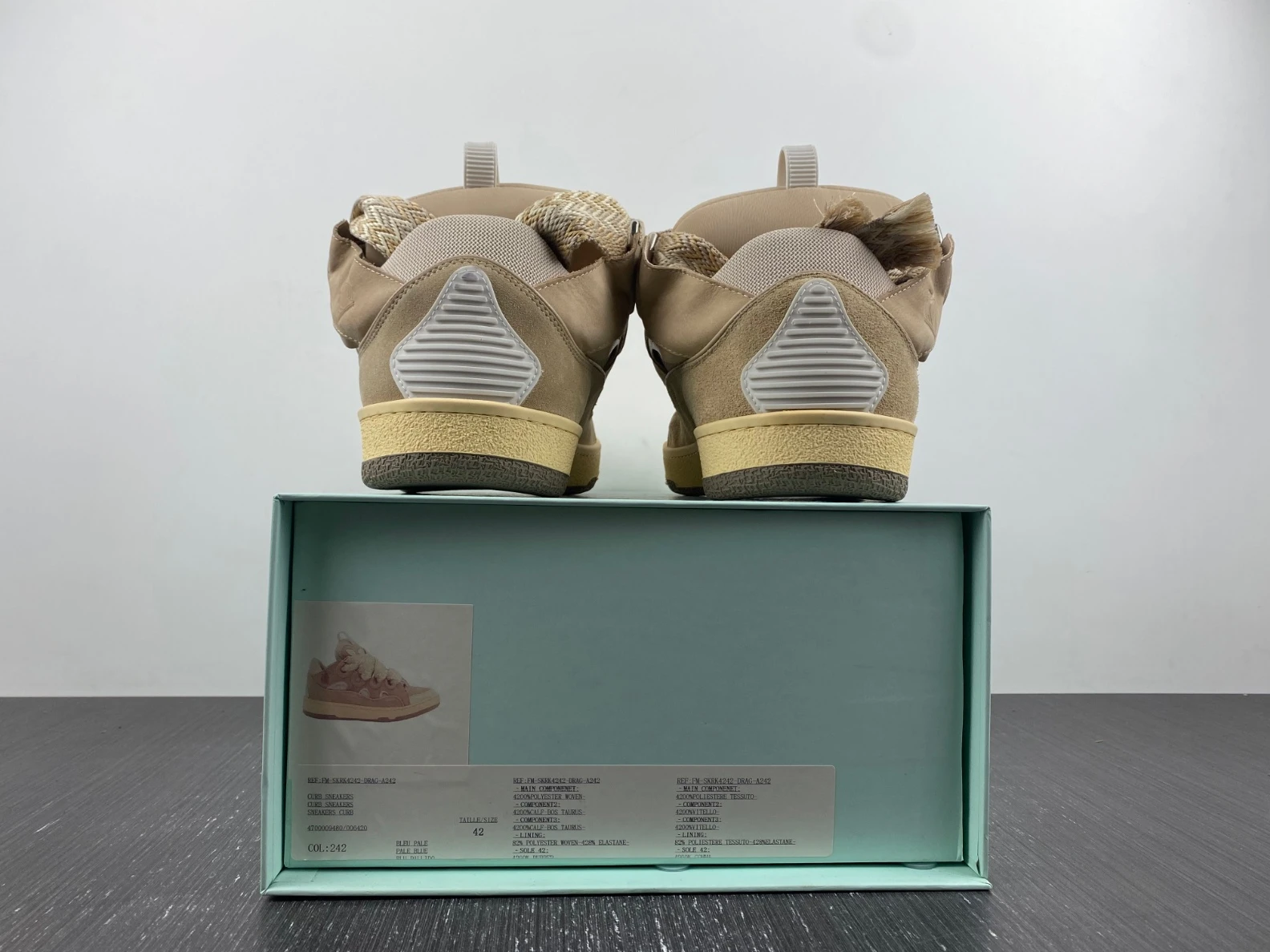 Lanvin Curb Sneaker Ecru FM-SKRK11-DRAG-E2202 DailyWear 1464