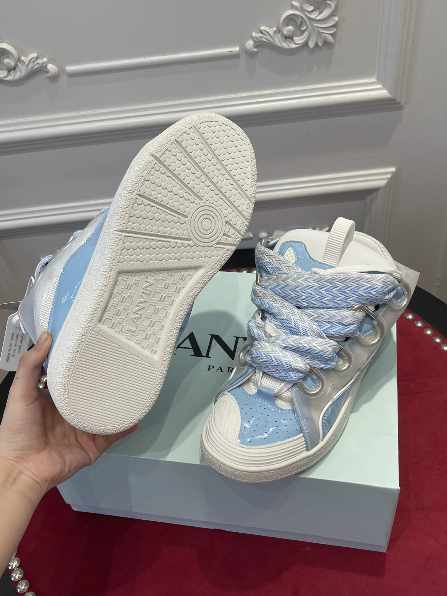 Lanvin Curb Sneaker FW-SKDK02-GLOS-A22901 Trendy 1500