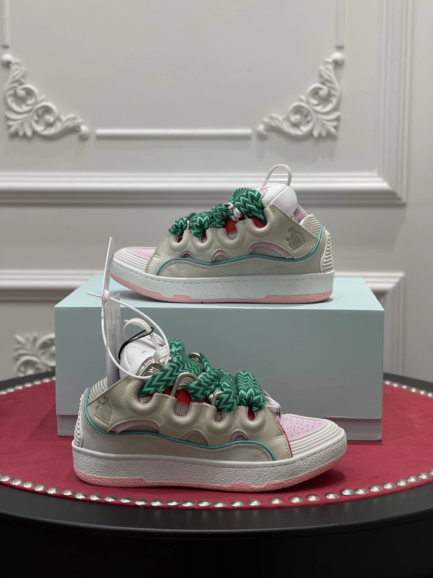 Lanvin Curb SneakerBeige Pink FM-SKRK11-DALL-P225205 ModernLook 1475