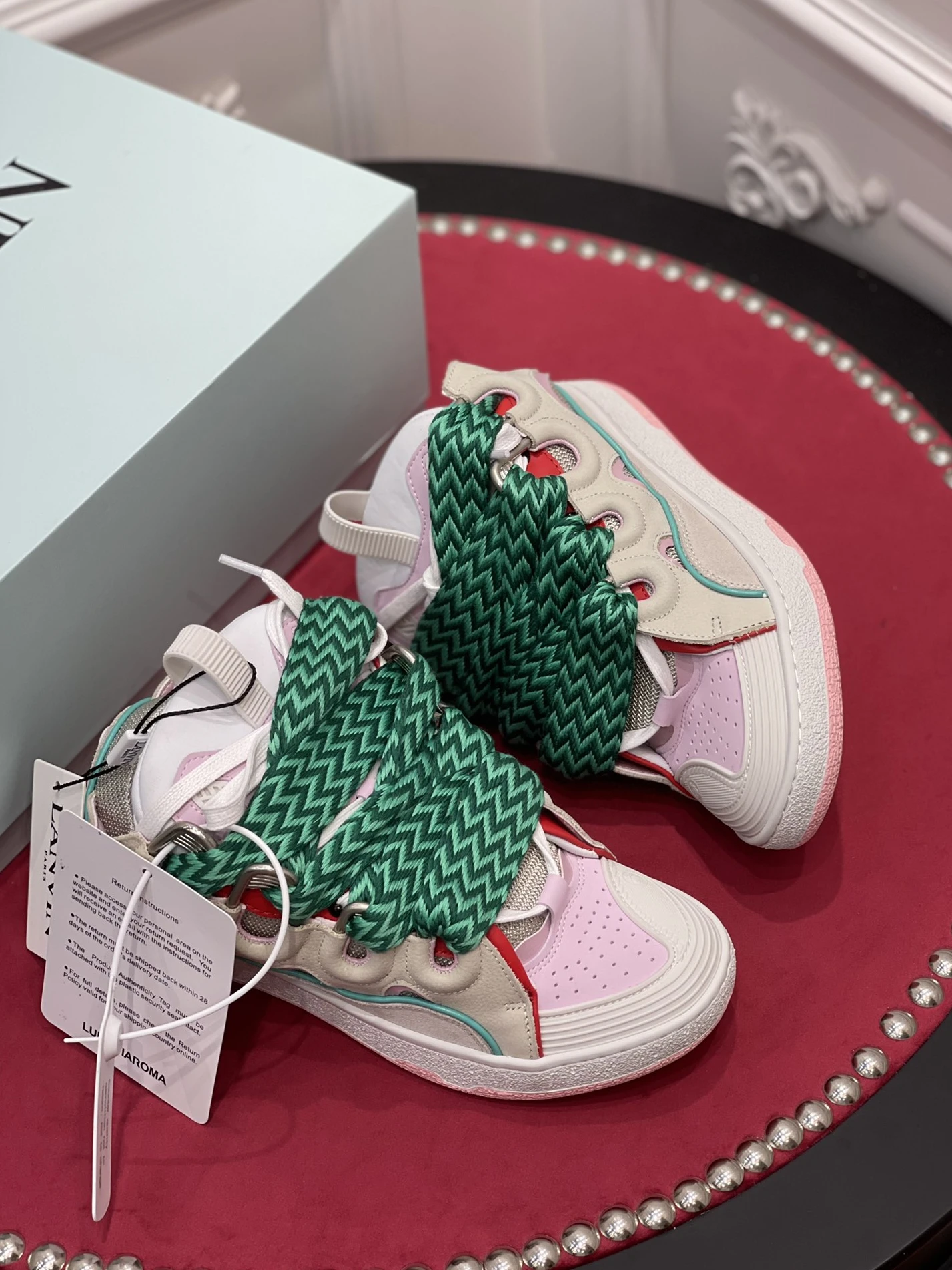 Lanvin Curb SneakerBeige Pink FM-SKRK11-DALL-P225205 ModernLook 1475