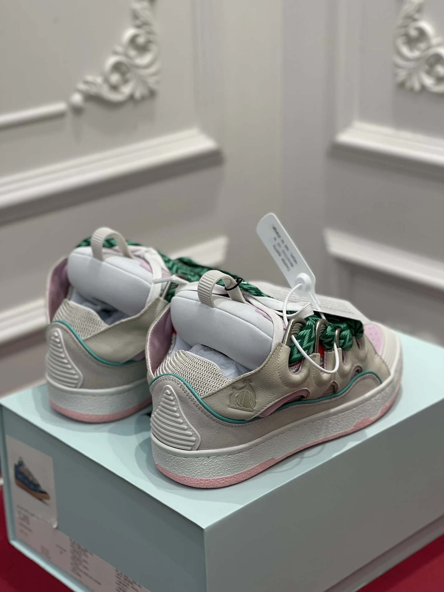 Lanvin Curb SneakerBeige Pink FM-SKRK11-DALL-P225205 ModernLook 1475