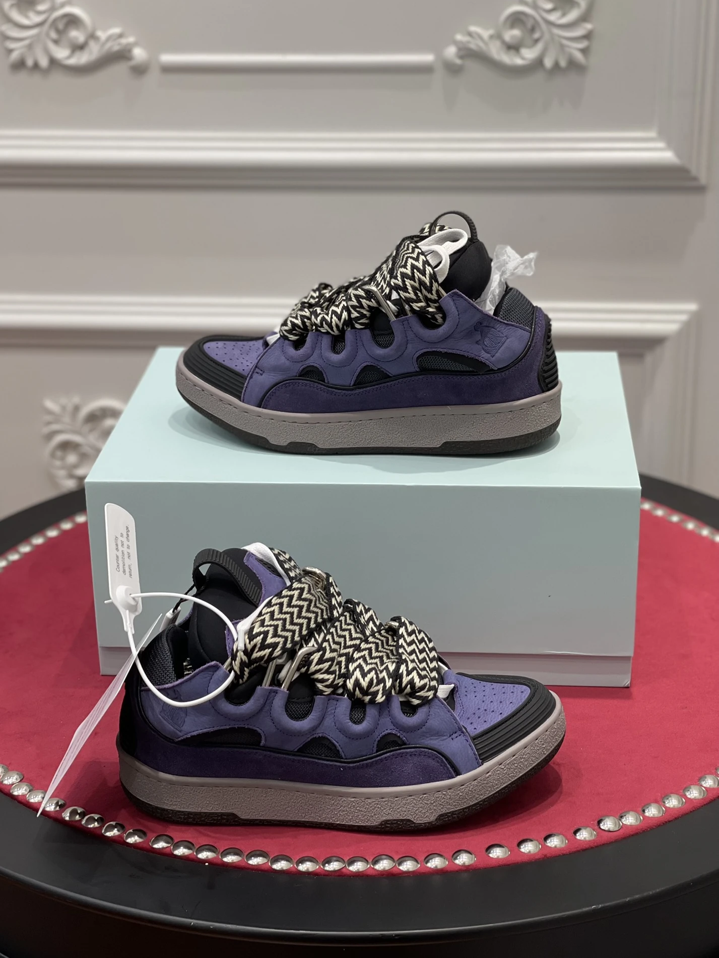 Lanvin Curb SneakerPurple Black FM-SKRK11-DRAG-E2279 DailyWear 1482
