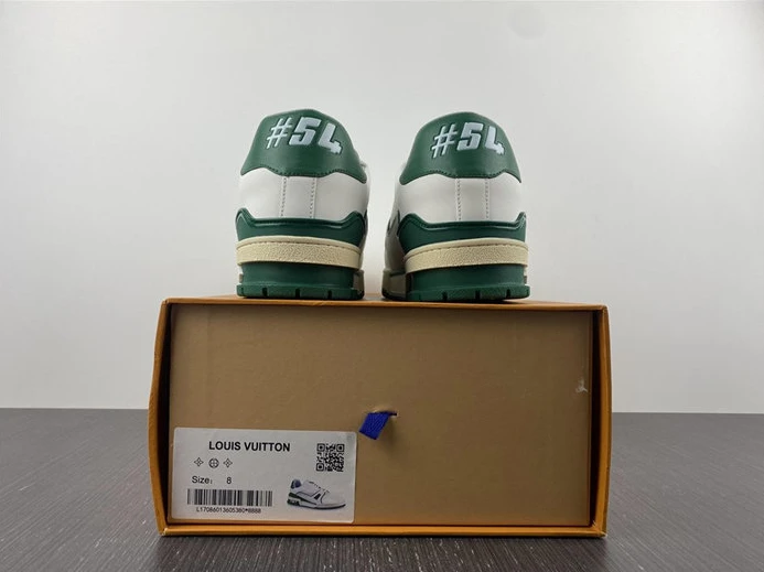 Louis Vuitton LV Trainer Sneaker Low White Green 1A54HM GoAnywhere 1517