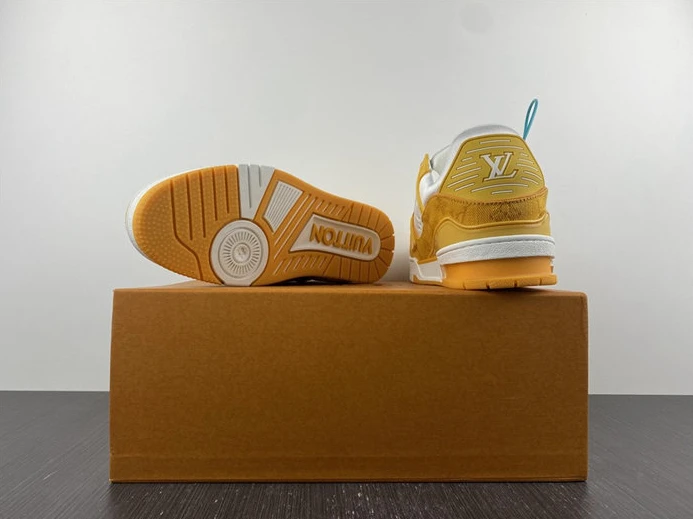 Louis Vuitton Trainer Yellow Monogram Denim White 1A9JHB SmartChoice 1518