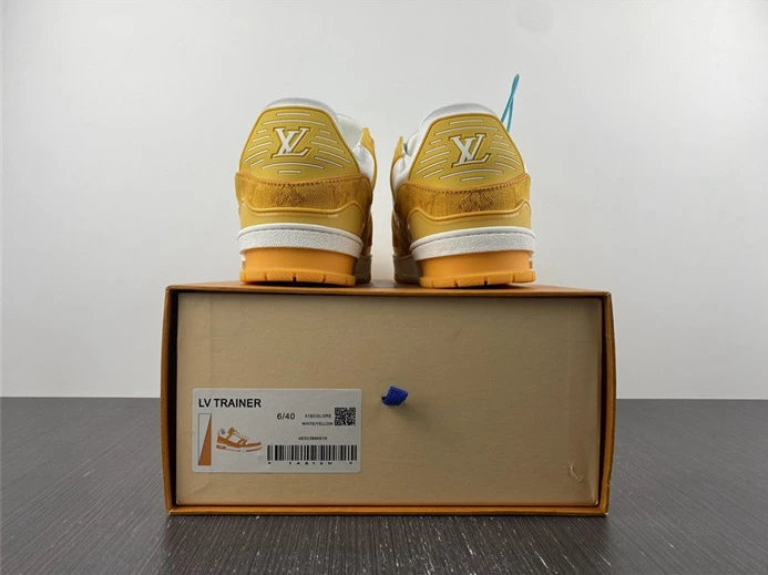 Louis Vuitton Trainer Yellow Monogram Denim White 1A9JHB SmartChoice 1518