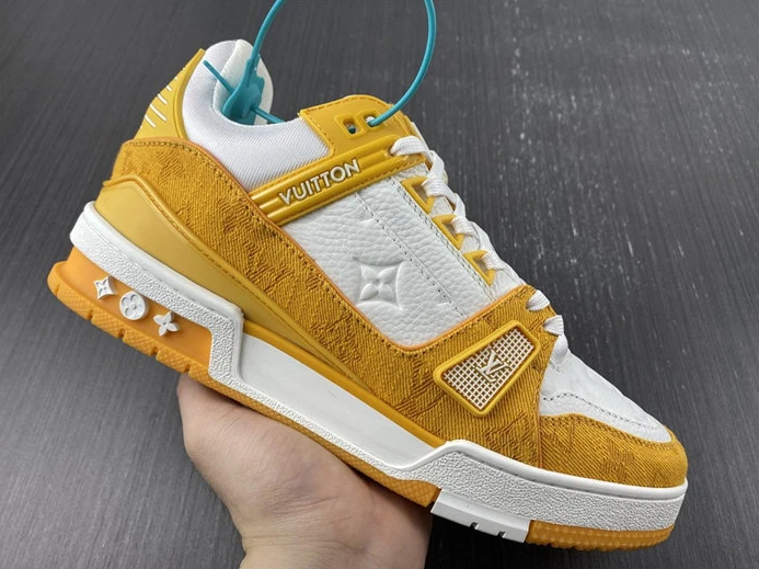 Louis Vuitton Trainer Yellow Monogram Denim White 1A9JHB SmartChoice 1518