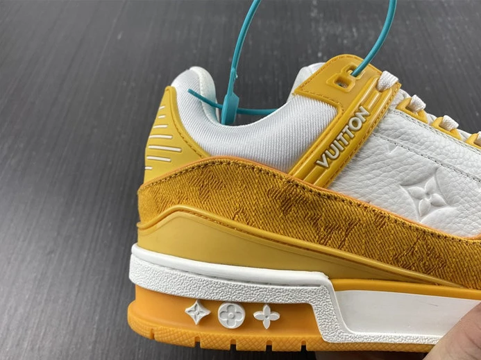 Louis Vuitton Trainer Yellow Monogram Denim White 1A9JHB SmartChoice 1518