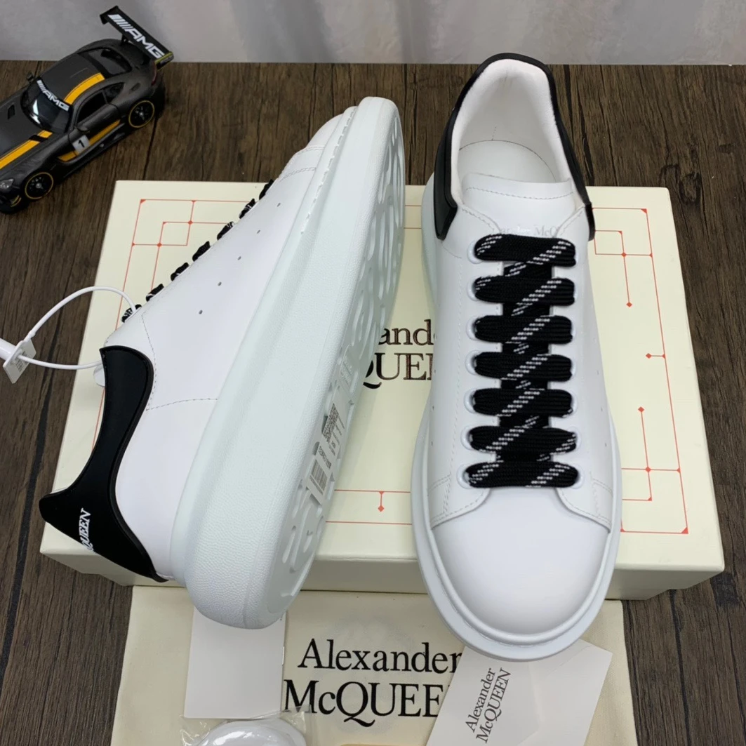 McQuen White Black Laces 621056WHXMT9034 BestValue 1406