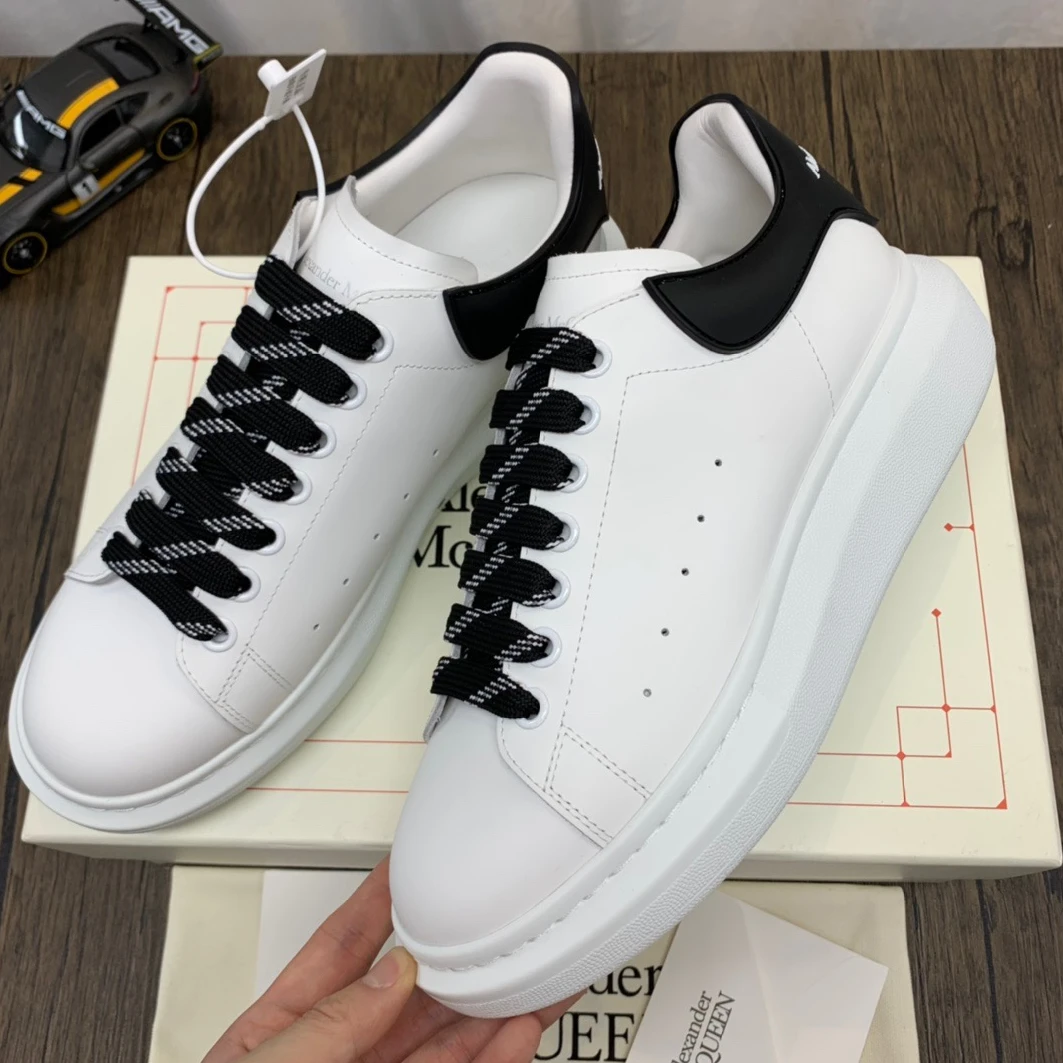 McQuen White Black Laces 621056WHXMT9034 BestValue 1406