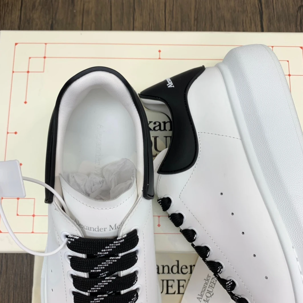 McQuen White Black Laces 621056WHXMT9034 BestValue 1406