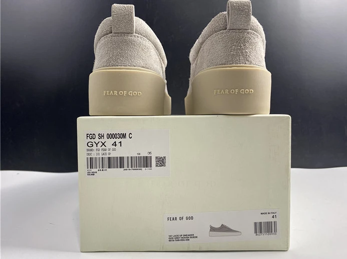 ModernLook 4517 Fear of God 101 Lace Up Low Top Rough Suede Grey 2728