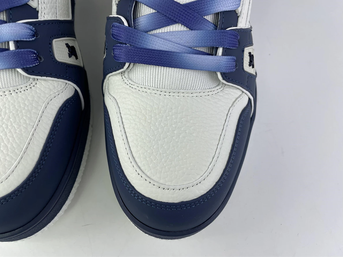 ModernLook 956 LV Skate shoes Dark Blue White Trainer Sneaker 142