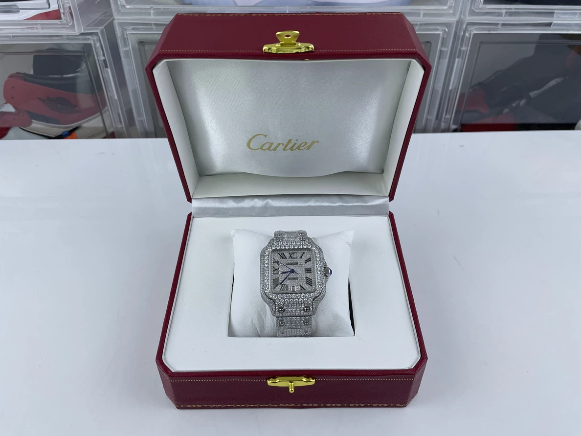 ModernLook Cartier Diamonds Silver Watch (47.5mm) 319