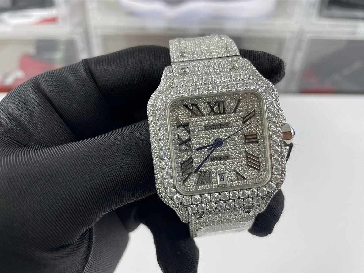 ModernLook Cartier Diamonds Silver Watch (47.5mm) 319