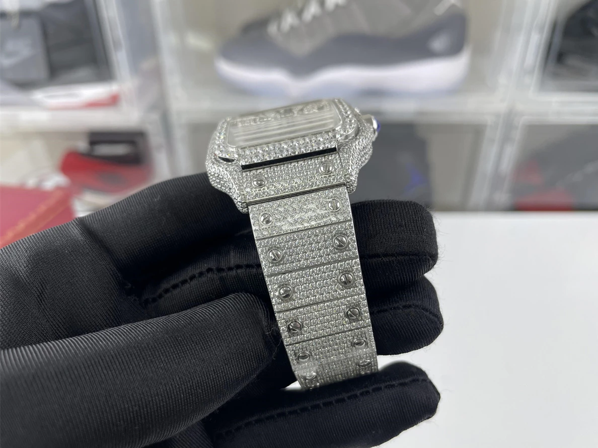 ModernLook Cartier Diamonds Silver Watch (47.5mm) 319