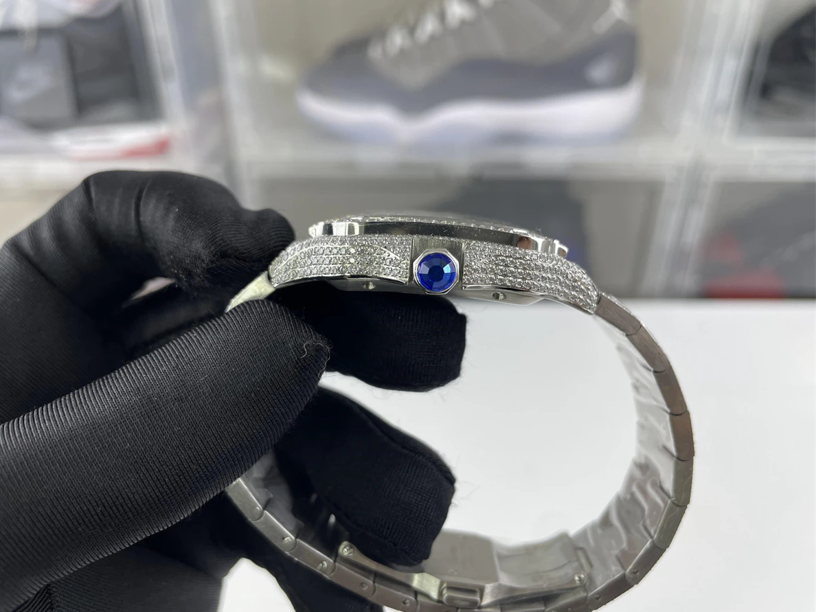 ModernLook Cartier Diamonds Silver Watch (47.5mm) 319