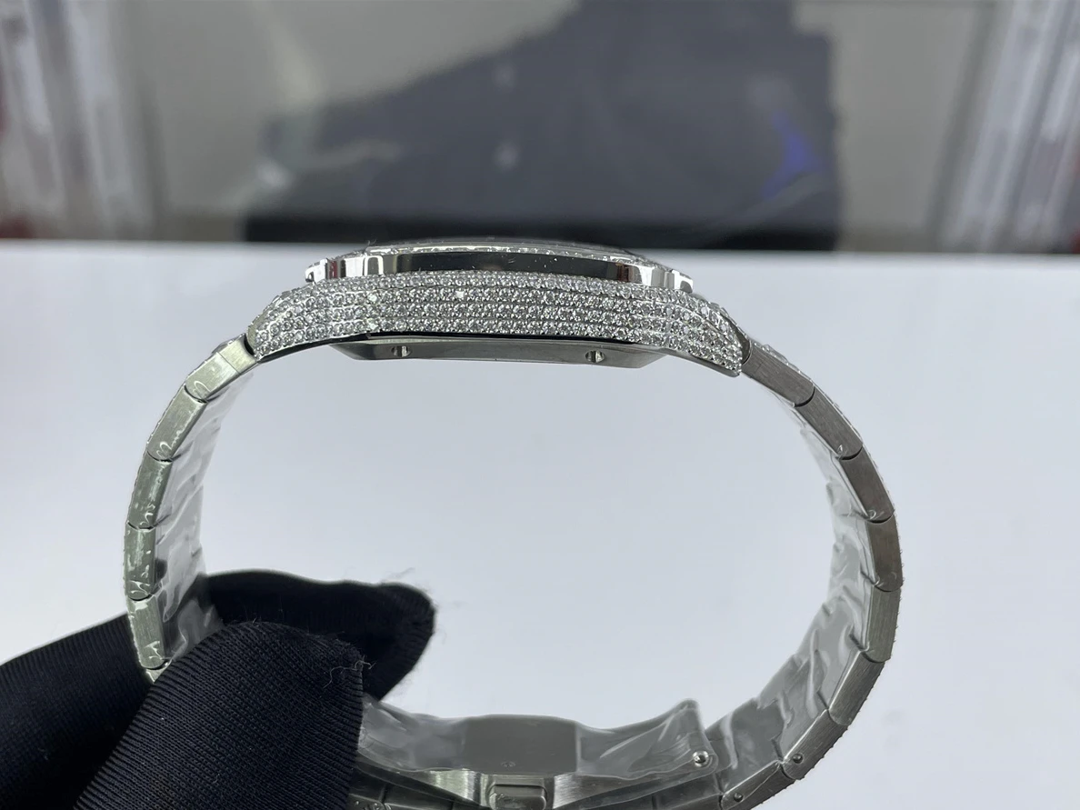 ModernLook Cartier Diamonds Silver Watch (47.5mm) 319