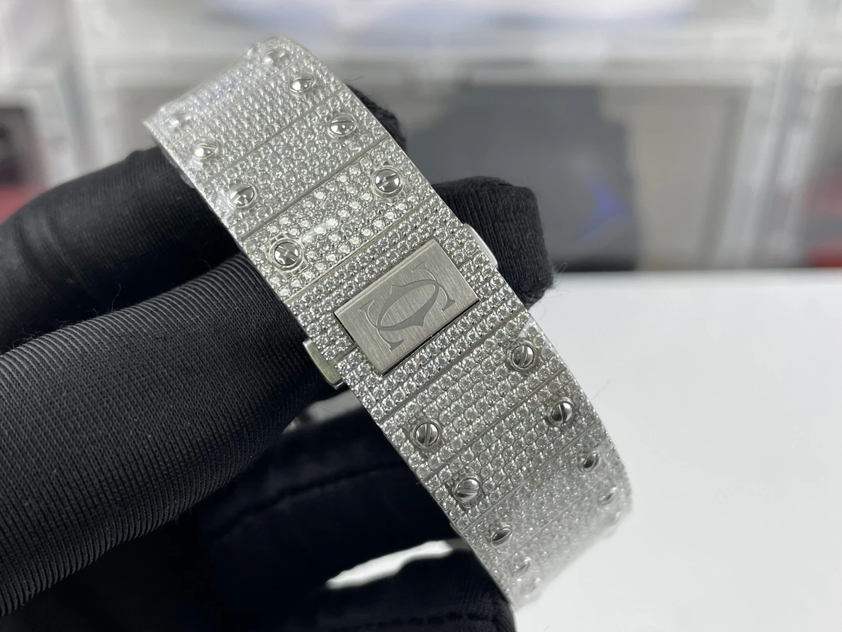 ModernLook Cartier Diamonds Silver Watch (47.5mm) 319