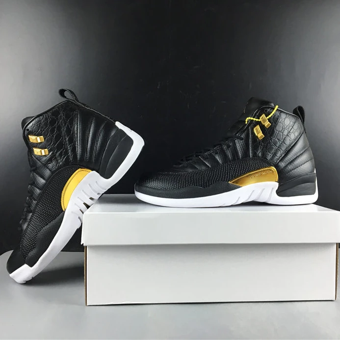 ModernLook Jordan 12 Retro Black Metallic Gold White AO6068-007 1128