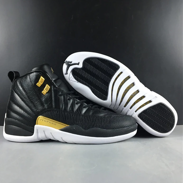 ModernLook Jordan 12 Retro Black Metallic Gold White AO6068-007 1128