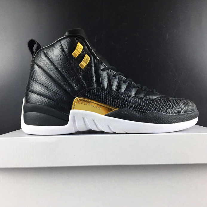 ModernLook Jordan 12 Retro Black Metallic Gold White AO6068-007 1128