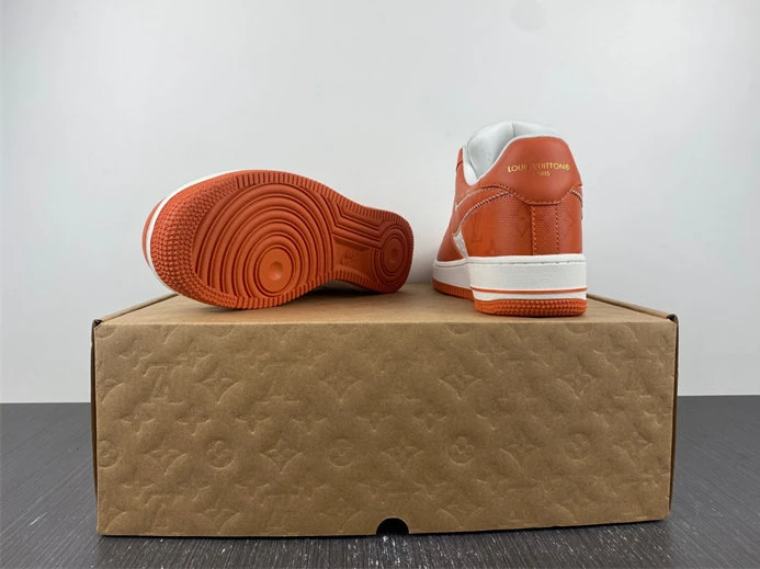 ModernLook Louis Vuitton Nike Air Force 1 Low By Virgil Abloh White Orange 2415