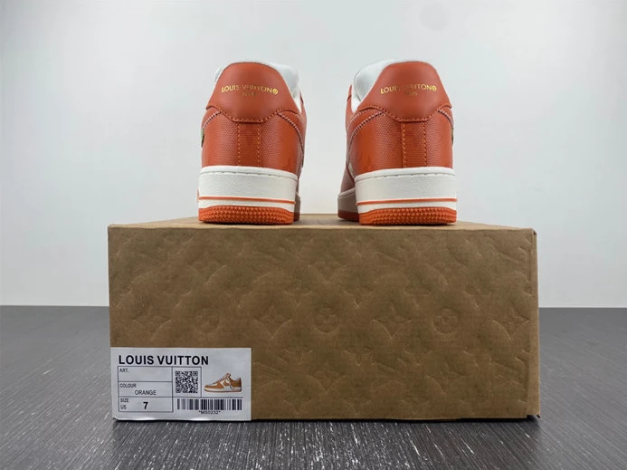 ModernLook Louis Vuitton Nike Air Force 1 Low By Virgil Abloh White Orange 2415