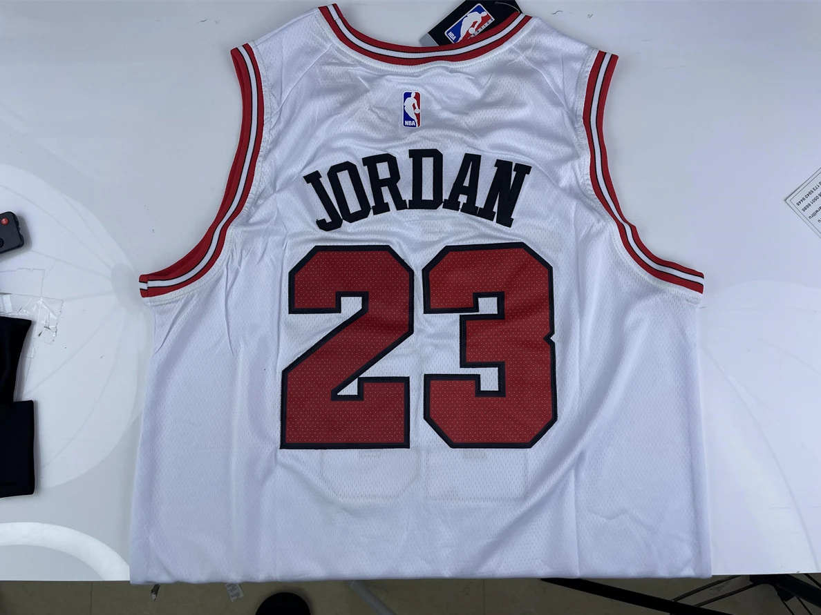 NBA White Jerseys Chicago Bulls EasyMatch 17