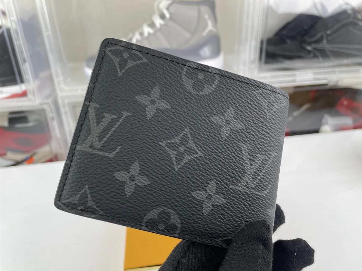 NewStyle 4319 LV Black Grey Wallet Monogram eclipse (11.9 x 9cm） 382