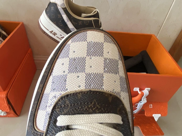 NewStyle 5331 Nike Air Force 1 Low LV Monogram Brown Damier Azur 2439