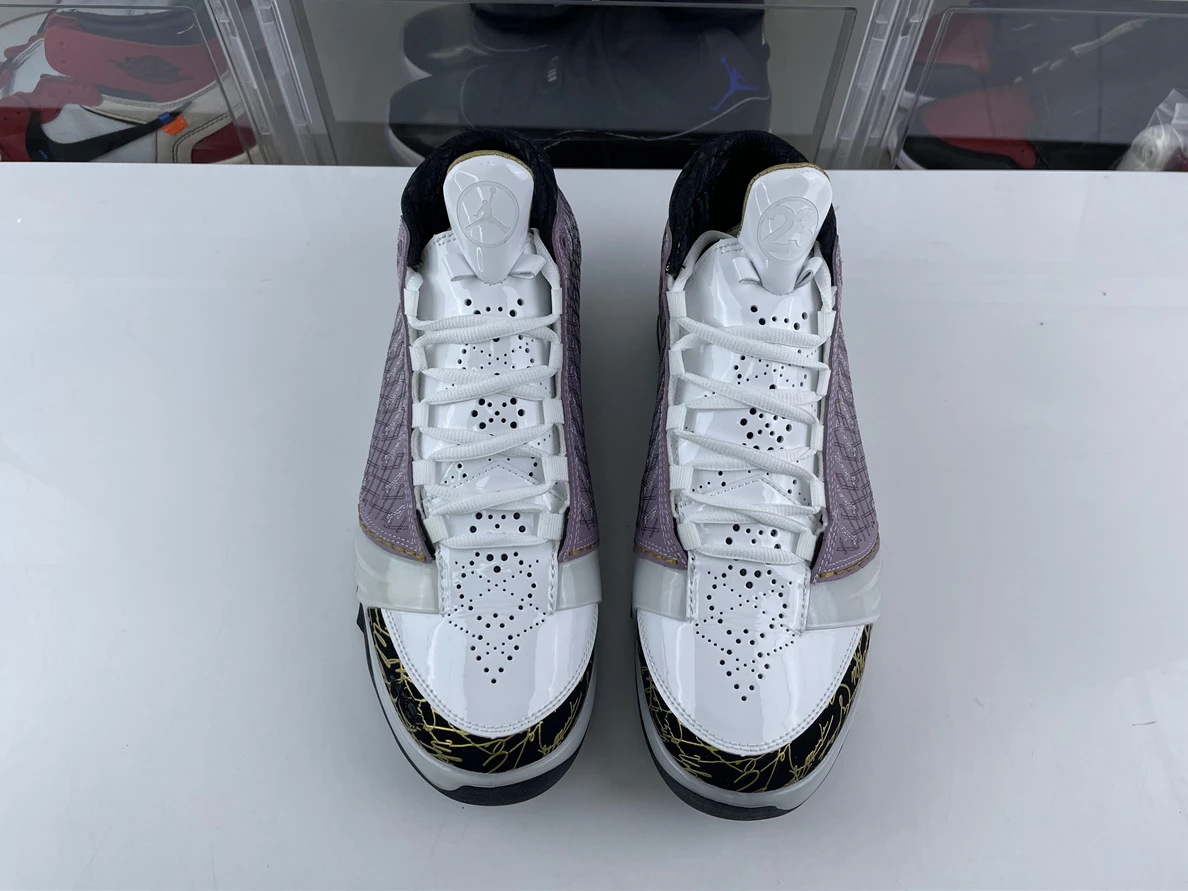 NewStyle 6354 GOAT Air Jordan 23 OG 'Black Stealth' Pink Black gold 1196