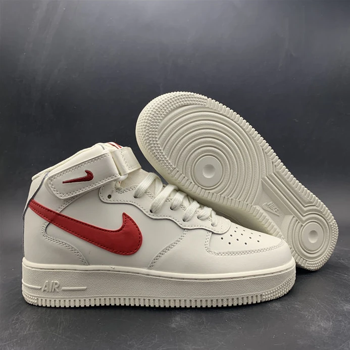 NewStyle Nike Air Force 1 Mid Sail University Red  315123-126 2522