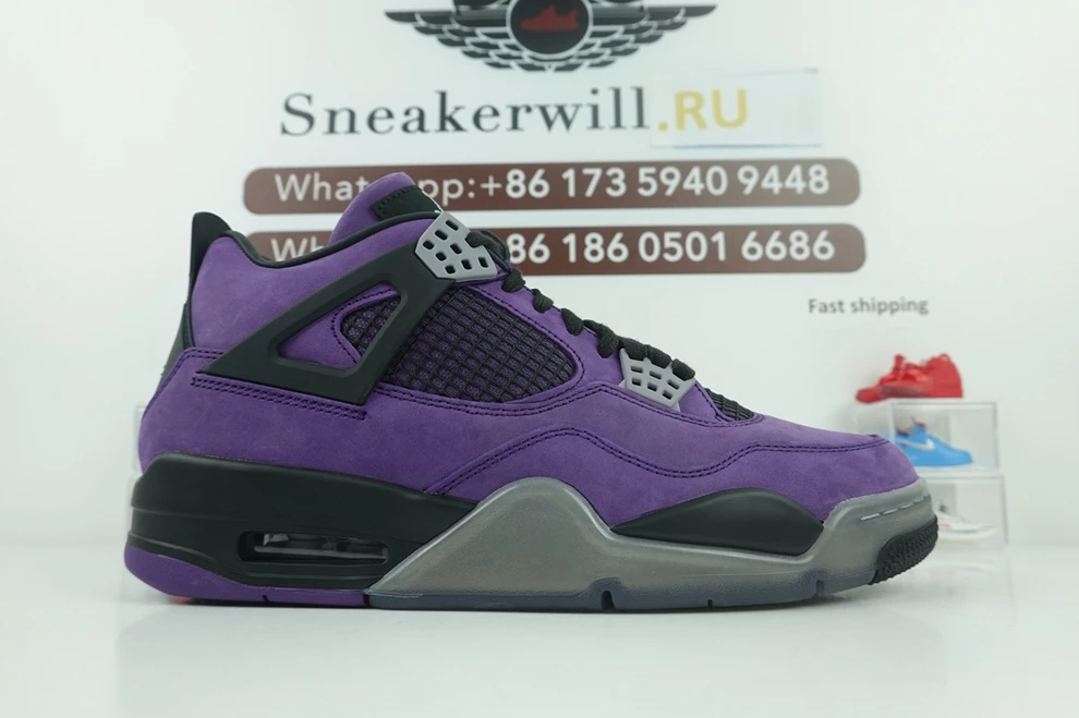 NewStyle Travis Scott x Air Jordan 4 Purple (with transparency sole) 809