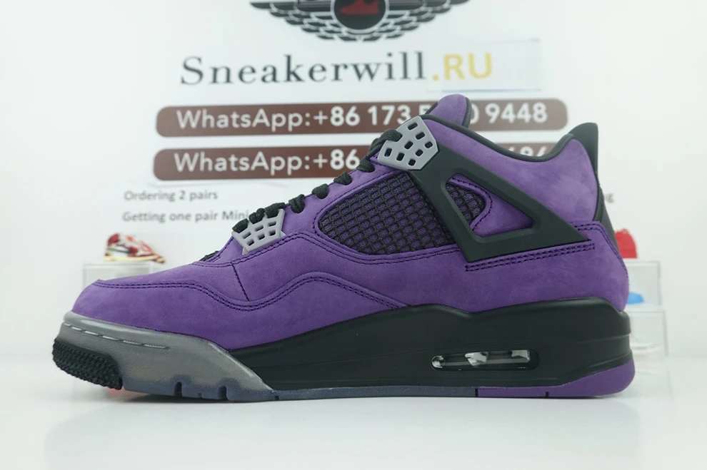 NewStyle Travis Scott x Air Jordan 4 Purple (with transparency sole) 809