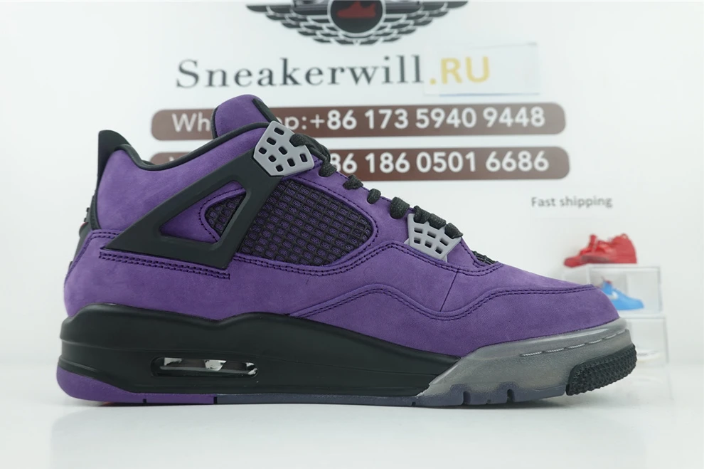 NewStyle Travis Scott x Air Jordan 4 Purple (with transparency sole) 809