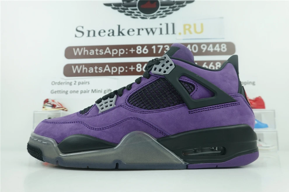 NewStyle Travis Scott x Air Jordan 4 Purple (with transparency sole) 809