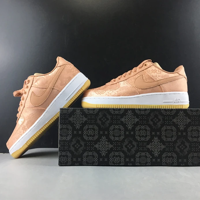Nike Air Force 1 Low CLOT Rose Gold Silk  CJ5290-600 EasyMatch 2458