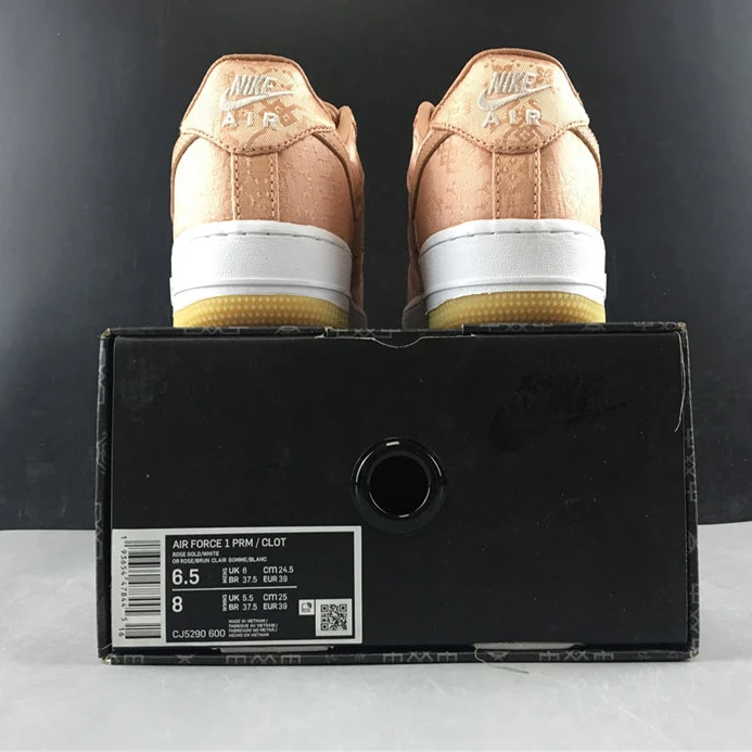 Nike Air Force 1 Low CLOT Rose Gold Silk  CJ5290-600 EasyMatch 2458