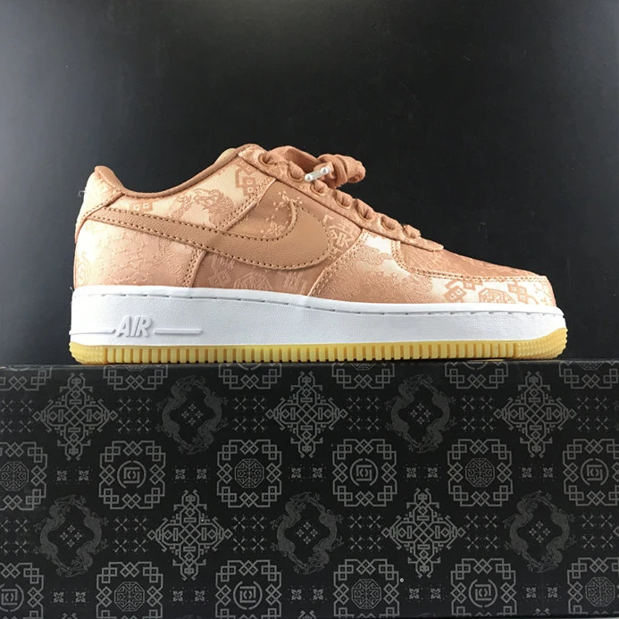 Nike Air Force 1 Low CLOT Rose Gold Silk  CJ5290-600 EasyMatch 2458