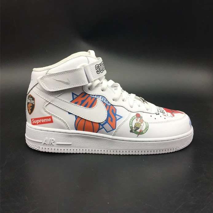 Nike Air Force 1 Mid Supreme NBA White AQ8017-100 SmartChoice 2480