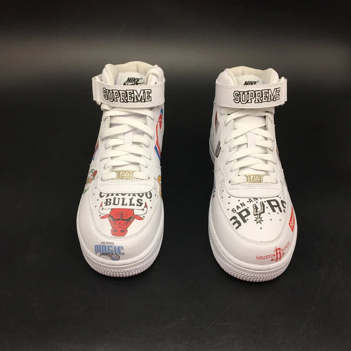 Nike Air Force 1 Mid Supreme NBA White AQ8017-100 SmartChoice 2480
