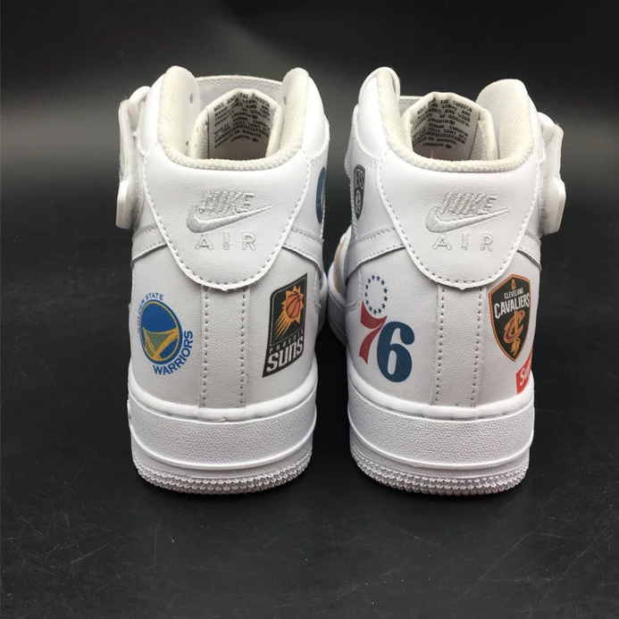 Nike Air Force 1 Mid Supreme NBA White AQ8017-100 SmartChoice 2480