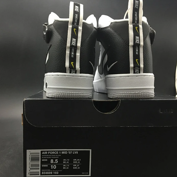 Nike Air Force 1 Mid Utility White Black 804609-103 Affordable 2513