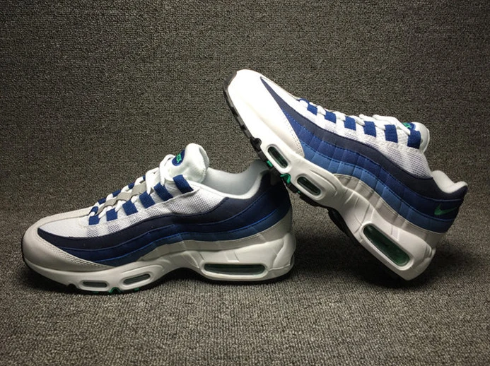 Nike Air Max 95 White Slate Blue 554970-131 Comfortable 2618