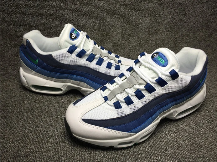 Nike Air Max 95 White Slate Blue 554970-131 Comfortable 2618