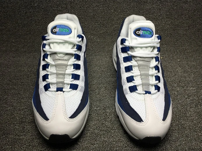 Nike Air Max 95 White Slate Blue 554970-131 Comfortable 2618