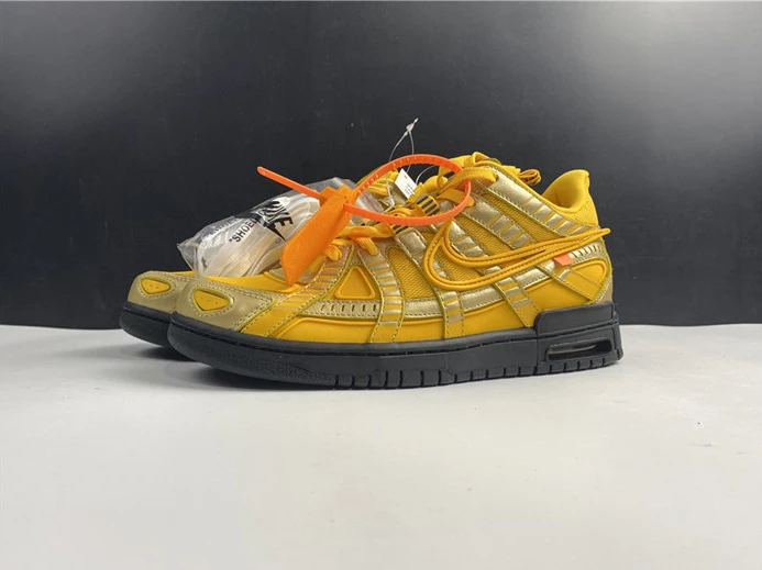 Nike Air Rubber Dunk Off-White University Gold CU6015-700 Affordable 2375